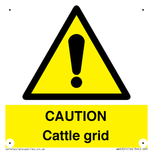 CAUTION Cattle grid